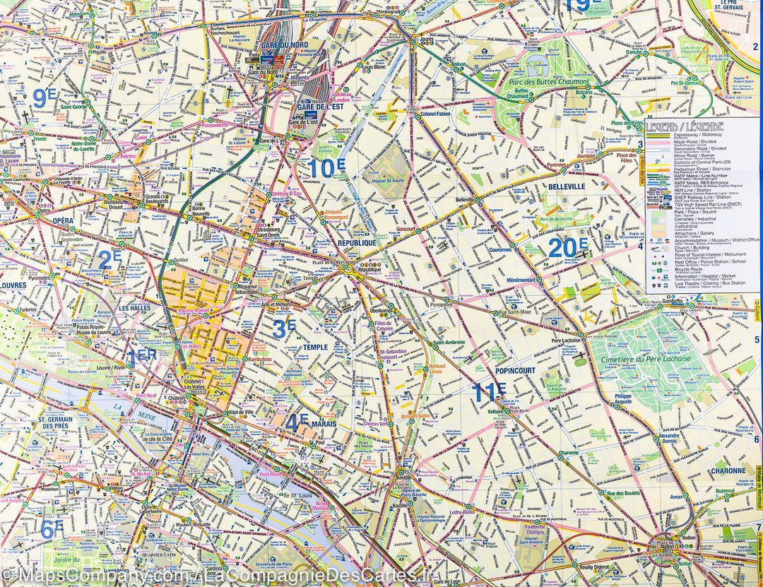 Plan de Paris &#038; Carte de la France Nord | ITM - La Compagnie des Cartes
