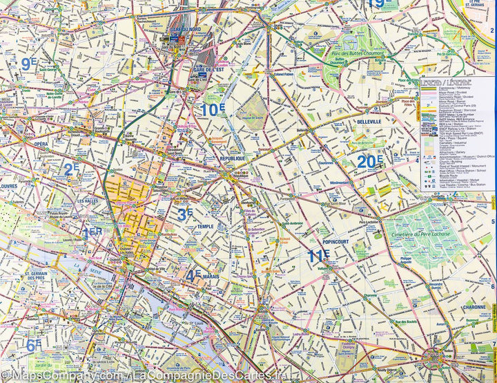 Plan de Paris &#038; Carte de la France Nord | ITM - La Compagnie des Cartes