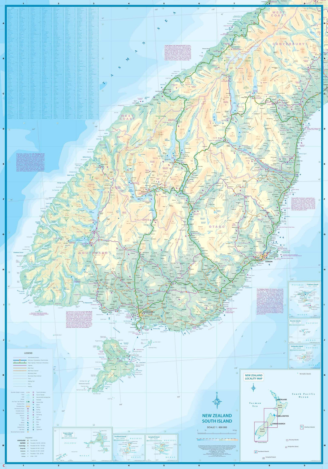 Carte de voyage - Ile du Sud (Nouvelle Zélande) | ITM carte pliée ITM 