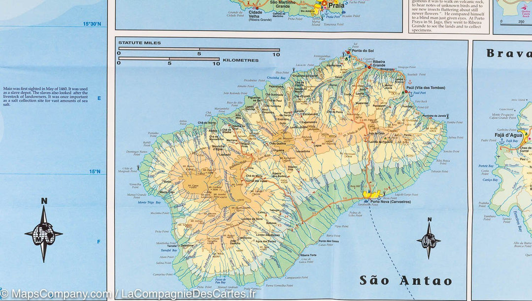 Carte de voyage - Iles du Cap Vert & Afrique de l'Ouest | ITM carte pliée ITM 