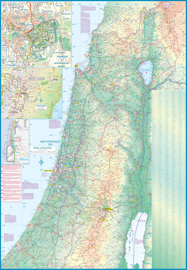 Carte de voyage - Israël & Palestine | ITM carte pliée ITM 