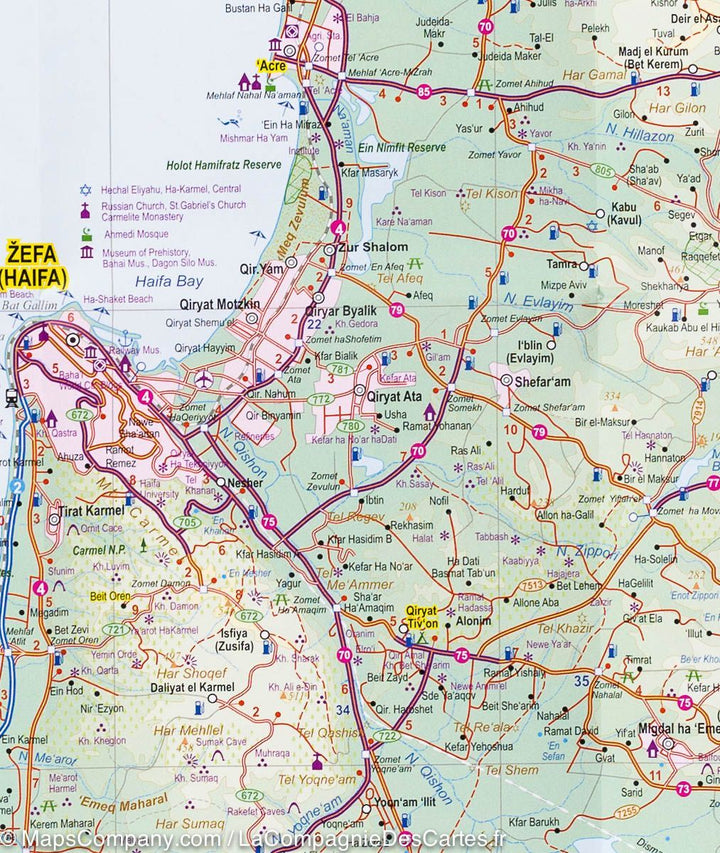Carte de voyage - Israël & Palestine | ITM carte pliée ITM 