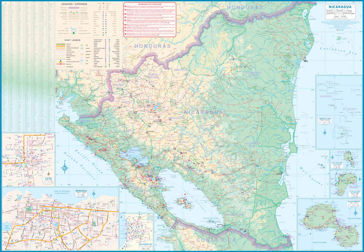 Carte de voyage - Nicaragua & Honduras | ITM carte pliée ITM 