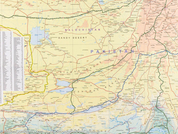 Carte de voyage - Pakistan | ITM carte pliée ITM 