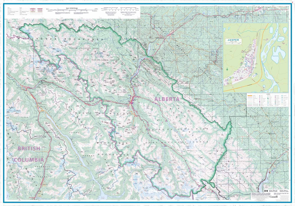 Carte de voyage - Parcs nationaux de Banff &amp; Jasper | ITM - La Compagnie des Cartes