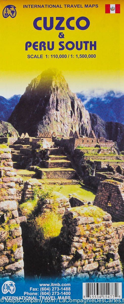 Carte de voyage - Pérou Sud & Plan de Cuzco | ITM carte pliée ITM 
