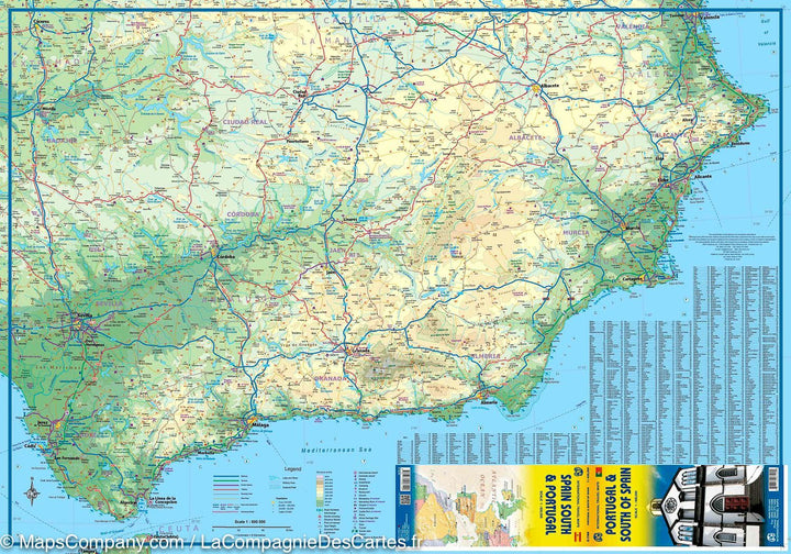 Carte de voyage - Portugal & Espagne Sud | ITM carte pliée ITM 