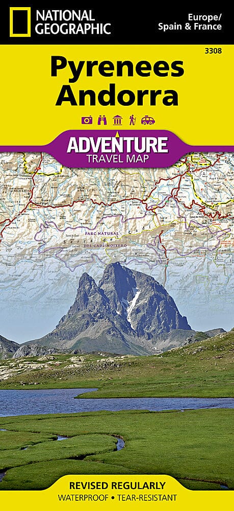 Carte de voyage - Pyrénées & Andorre | National Geographic carte pliée National Geographic 
