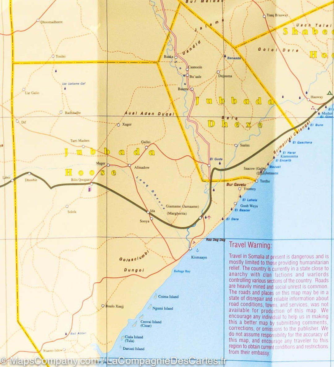 Carte de Somalie et de Djibouti | ITM - La Compagnie des Cartes
