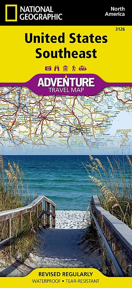 Carte de voyage - Sud-est des USA | National Geographic - La Compagnie des Cartes