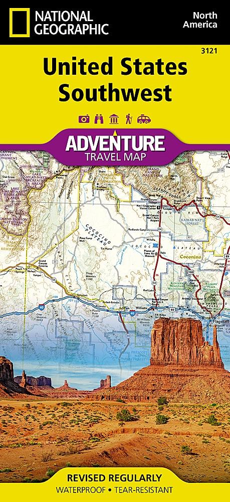 Carte de voyage - Sud-ouest Américain | National Geographic - La Compagnie des Cartes