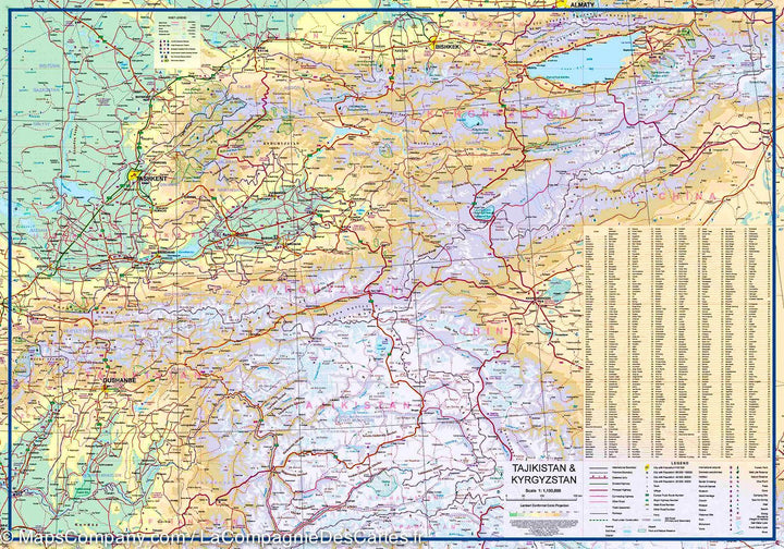 Carte de voyage - Turkménistan & Afghanistan | ITM carte pliée ITM 