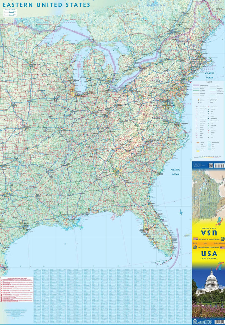 Carte de voyage des Etats Unis | ITM - La Compagnie des Cartes
