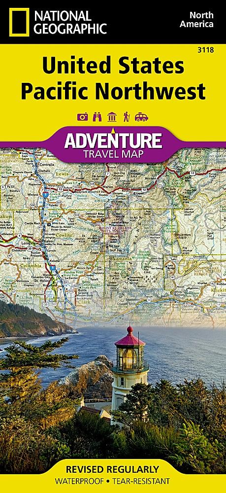 Carte de voyage - USA Pacific Nord Ouest | National Geographic - La Compagnie des Cartes