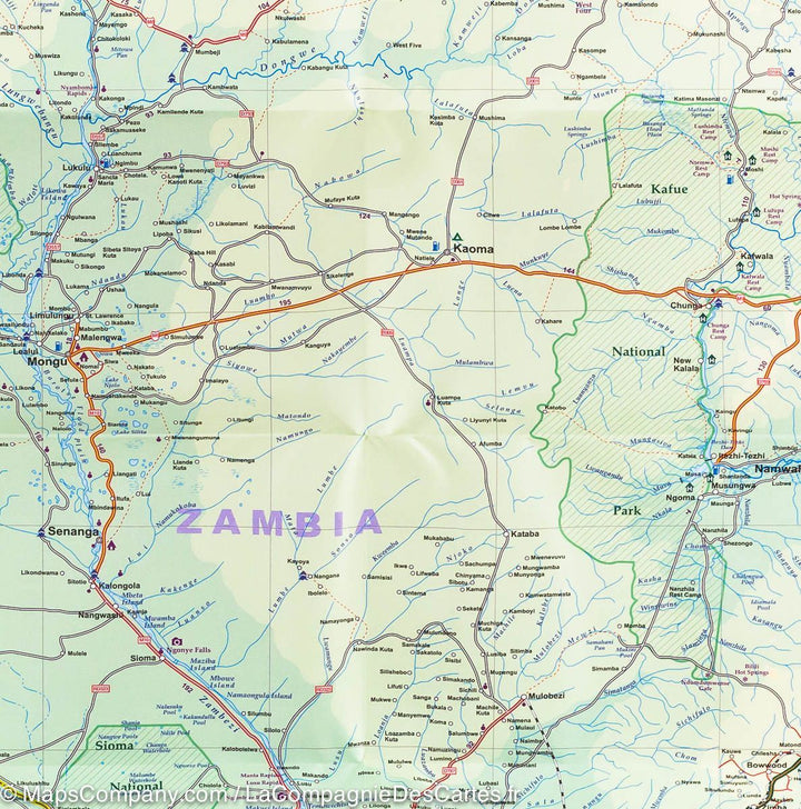 Carte de la Zambie | ITM - La Compagnie des Cartes