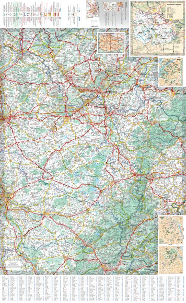 Carte départementale n° 307 - Meurthe et Moselle, Meuse & Moselle | Michelin carte pliée Michelin 