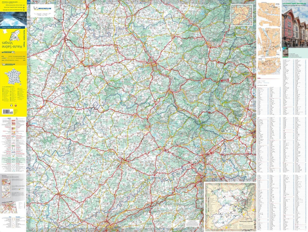 Carte départementale n° 314 - Haute-Saône & Vosges | Michelin carte pliée Michelin 