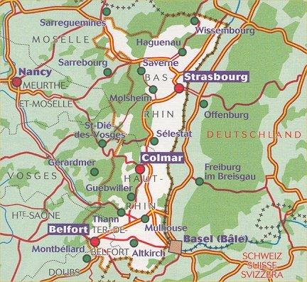 Carte départementale n° 315 - Bas-Rhin, Haut-Rhin & Territoire de Belfort | Michelin carte pliée Michelin 