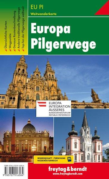 Carte des pèlerinages en Europe | Freytag & Berndt carte pliée Freytag & Berndt 