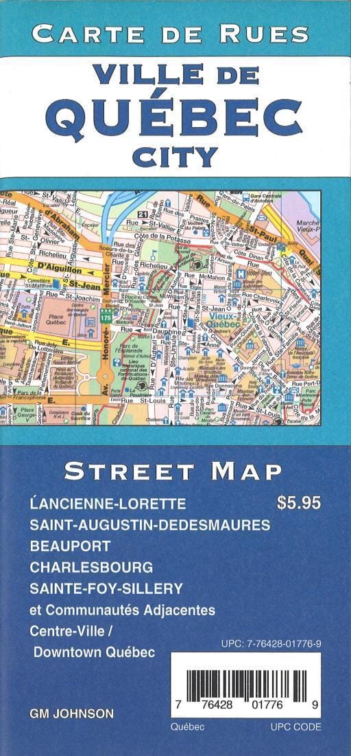 Quebec City Street Map | GM Johnson Road Map 