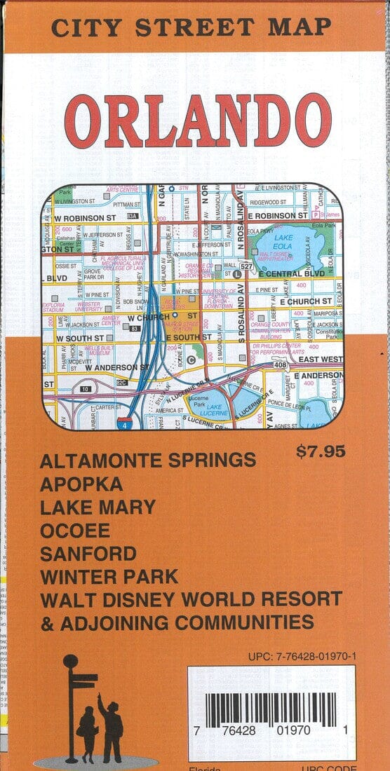 Orlando City Street Map | GM Johnson carte pliée 