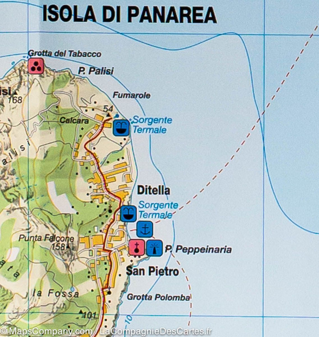 Carte détaillée des Iles Eoliennes (Italie) | Freytag &#038; Berndt - La Compagnie des Cartes