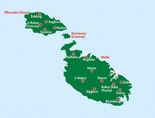 Carte détaillée - Malte et Gozo | Freytag & Berndt carte pliée Freytag & Berndt 