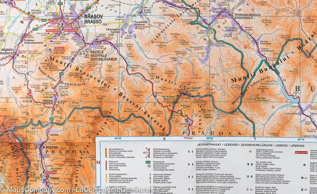 Carte détaillée - Transylvannie Sud-Est (Roumanie) | Gizi Map carte pliée Gizi Map 