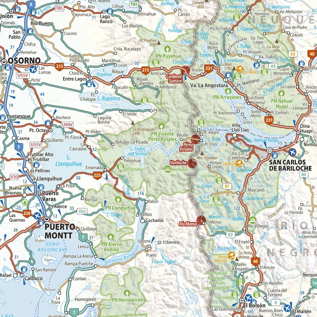 Carte d'information de la Patagonie | Zagier y Urruty carte pliée Zagier y Urruty 