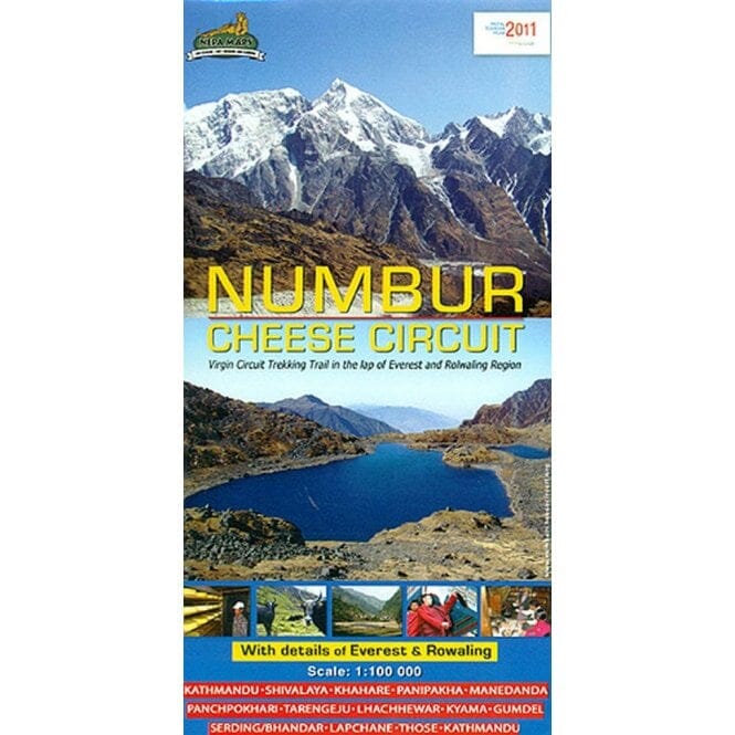 Numbur Cheese Circuit Map | Himalayan MapHouse carte pliée 