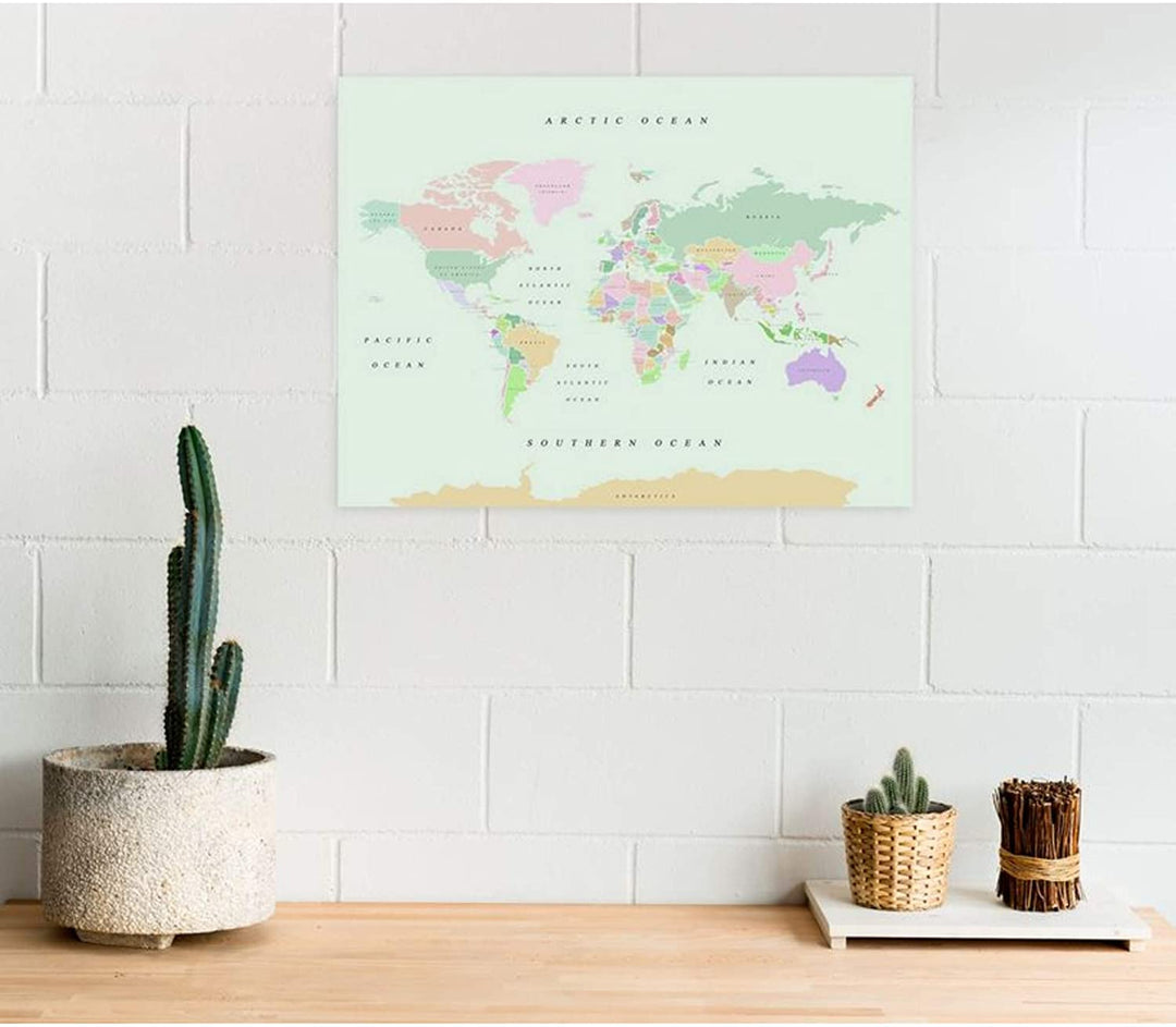 Carte du monde en liège (style Rétro) | Miss Wood carte murale petit tube Miss Wood 
