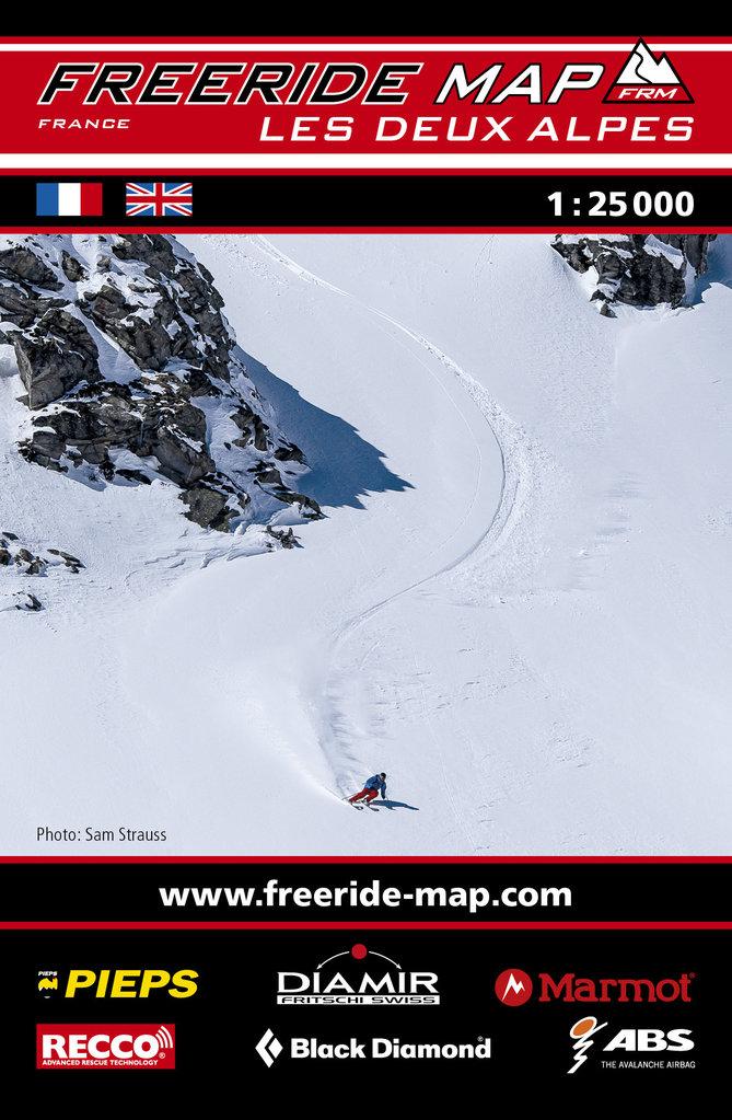 Carte Freeride - Les Deux Alpes | Freeride Map carte pliée Freeride Map 