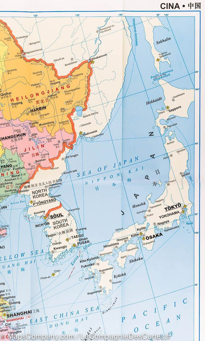 Carte générale - Chine | Gizi Map carte pliée Gizi Map 
