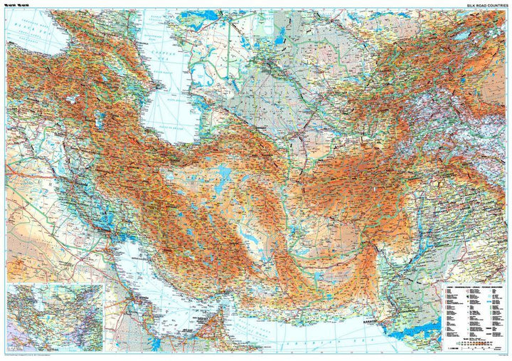 Carte géographique - Route de la Soie | Gizi Map carte pliée Gizi Map 