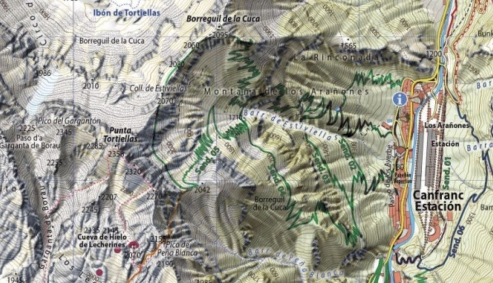Carte & guide de randonnées - Vallées de Canfranc, Collarada & Ossau | SUA Editions carte pliée Sua Editions 