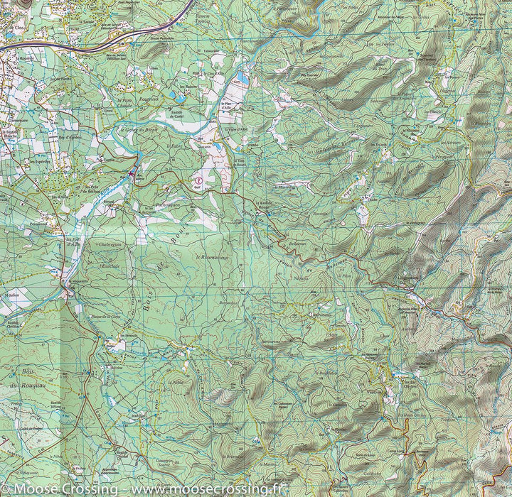 Carte IGN TOP 25 n° 3544 OT - Muy, Lorgues, Montagne de Roquebrune & Massif des Maures carte pliée IGN 