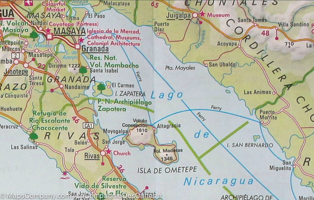 Carte imperméable - Amérique Centrale | Nelles Map carte pliée Nelles Verlag 