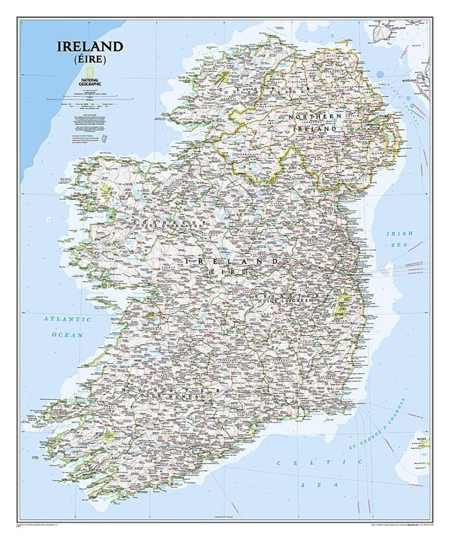 Ireland, Classic, Sleeved by National Geographic Maps