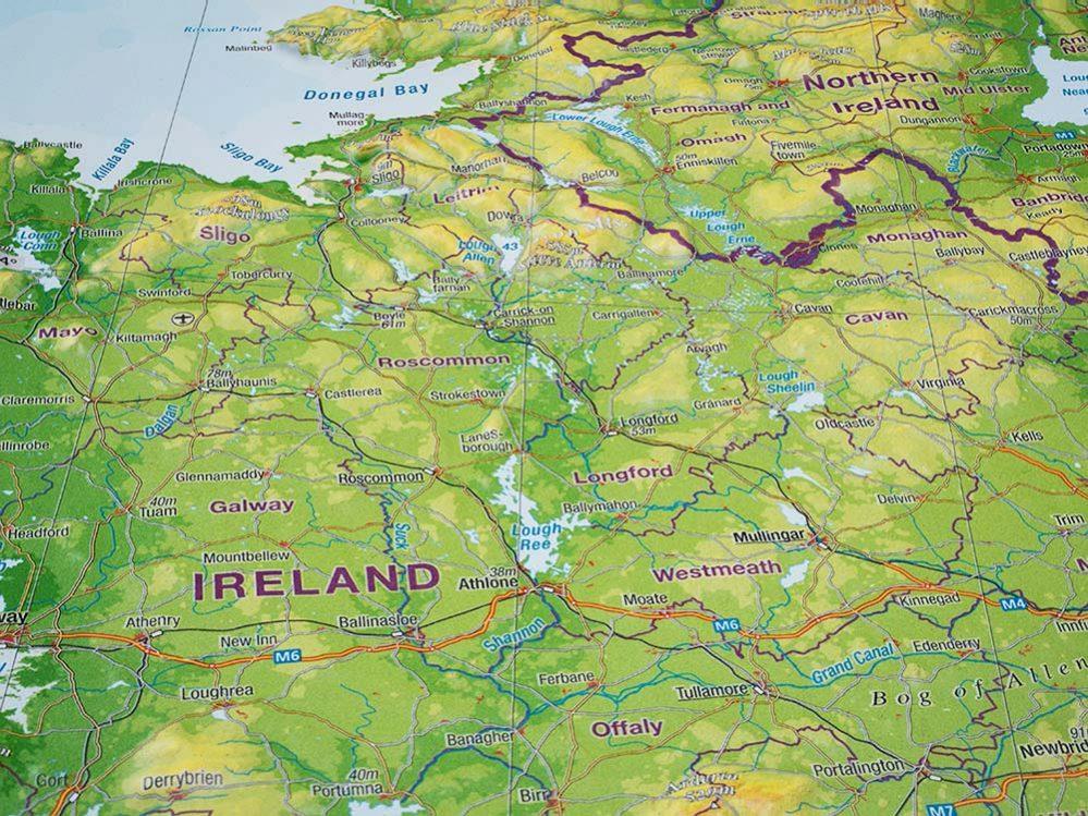 Carte murale en relief - Royaume Uni (en anglais) | Georelief carte relief Georelief 