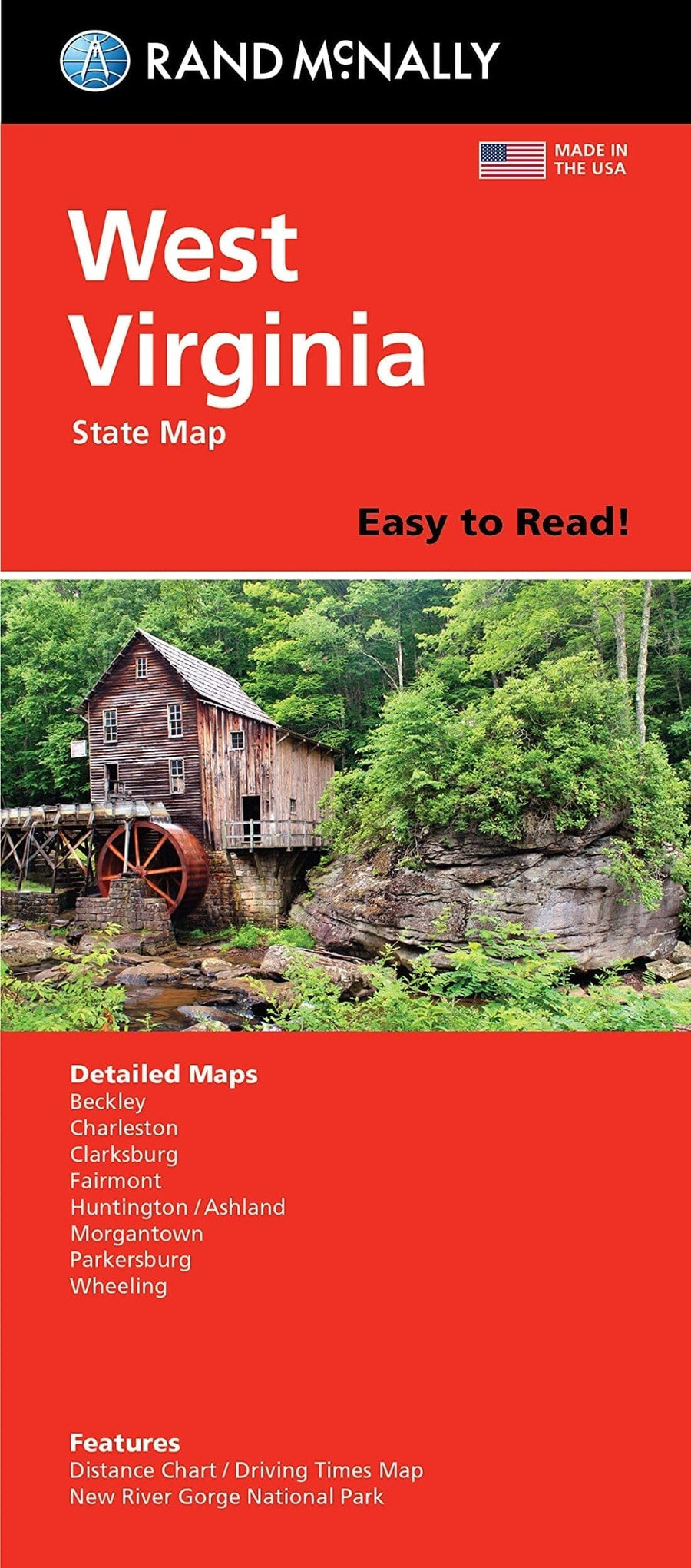 West Virginia Easy to Read Folded Map | Rand McNally carte pliée 