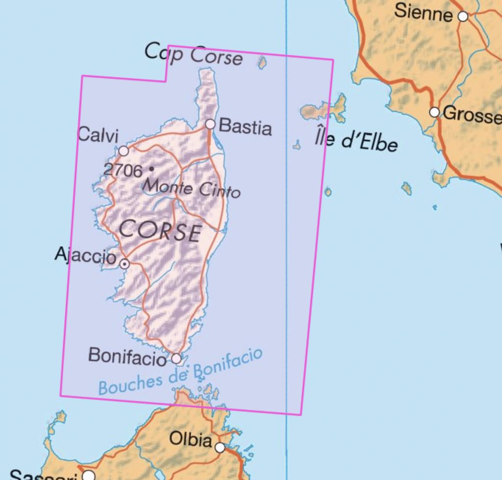 Carte régionale n° 17 : Corse | IGN - La Compagnie des Cartes