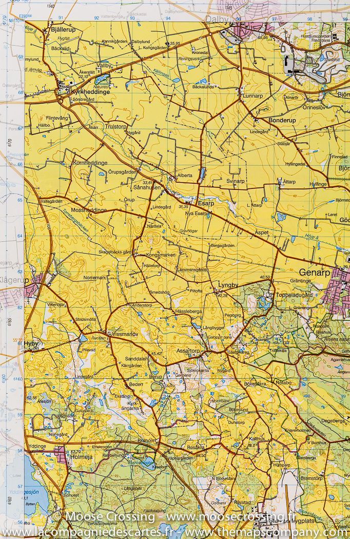 Carte régionale n° 502 - Skurup (sud de la Suède) | Lantmäteriet - Terrängkartan carte pliée Lantmäteriet 