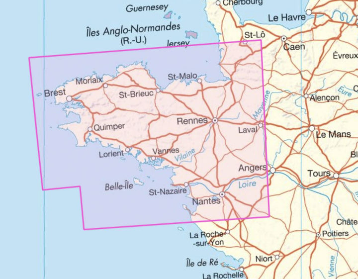Carte régionale n° 6 : Bretagne | IGN - La Compagnie des Cartes