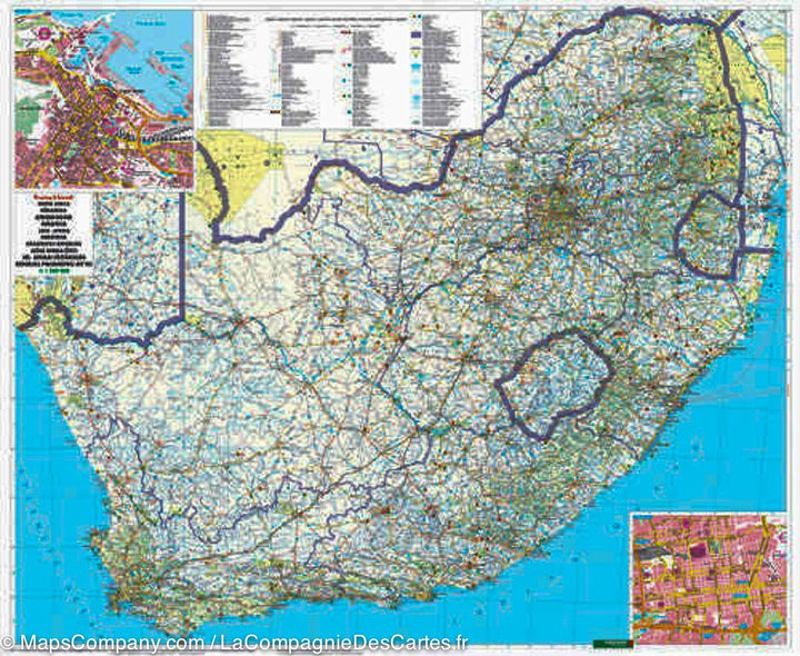 Carte routière de l’Afrique du Sud | Freytag &amp; Berndt - La Compagnie des Cartes