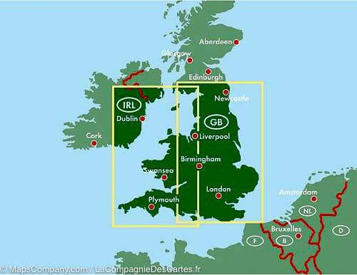 Carte routière de l'Angleterre &amp; Pays de Galles | Freytag &amp; Berndt - La Compagnie des Cartes