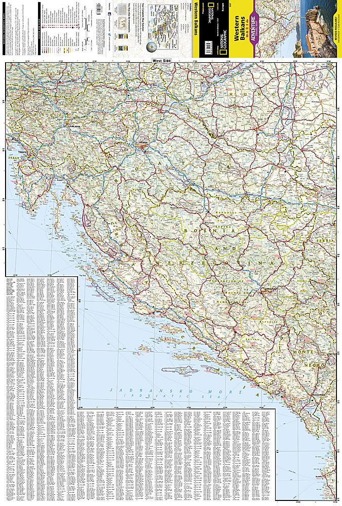 Carte routière - Balkans occidentaux | National Geographic carte pliée National Geographic 