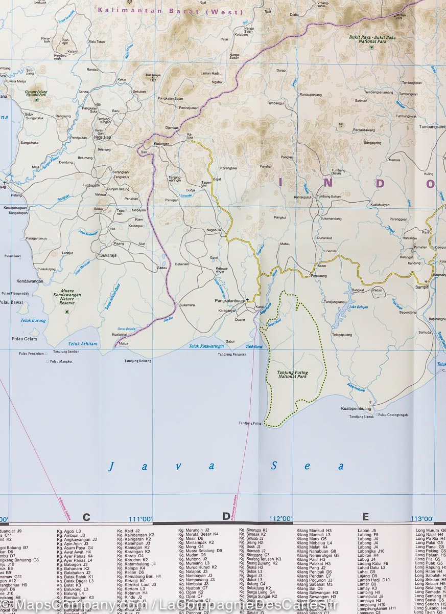 Carte routière - Bornéo (Malaisie, Indonésie, Brunei) | Reise Know How carte pliée Reise Know-How 