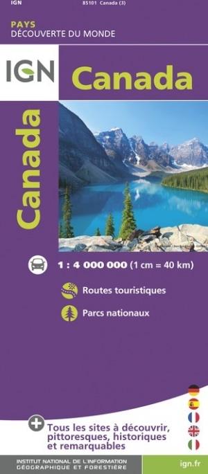 Carte routière - Canada | IGN carte pliée IGN 