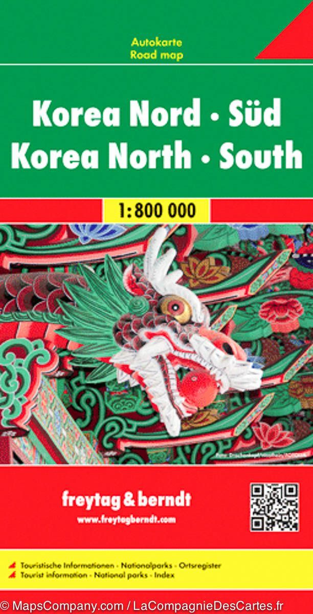 Carte routière - Corée du Nord & Corée du Sud | Freytag & Berndt carte pliée Freytag & Berndt 