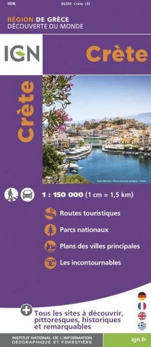 Carte routière - Crète | IGN carte pliée IGN 